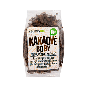 Country Life Kakaové bôby nepražené drvené BIO 100 g
