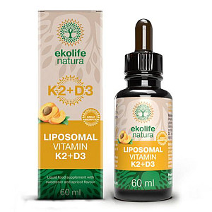 Ekolife Natura Liposomal Vitamín K2 D3 (Lipozomálny vitamín K2 D3) 60 ml