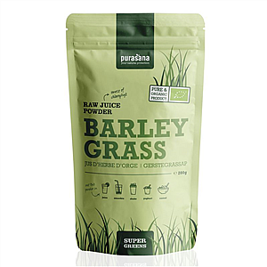 Purasana Barley Grass Raw Juice Powder bio 200 g (Zelený jačmeň)
