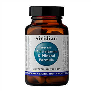 VIRIDIAN HIGH FIVE MULTIVITAMÍN & MINERAL FORMULA 30 KAPSÚL (vitamíny pre mužov aj ženy)