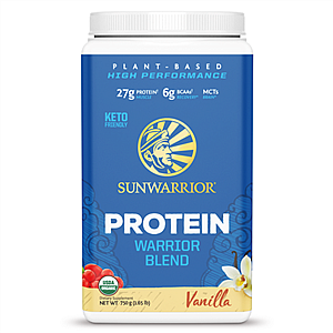Sunwarrior Protein Blend BIO 750g vanilka (Hrachový, konopný proteín a goji)