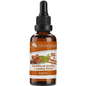 Zdravý deň Stevia kvapky ŠKORICA 50 ml